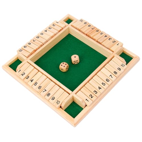 BESTonZON 1 Satz Flop Getränke Requisiten Sequenz Brettspiel Jumbo Two Player Games interaktive Spiele Unterhaltungsbrettspiel aus Holz Zahl Brettspiel aus Holz Neuseeländische Kiefer Green von BESTonZON