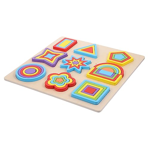 BESTonZON 1 Satz Form Kognitive Paarung Formenpuzzle Lernen Kinder Bauen Spielzeug Geometrisch Passendes Spielzeug Kognitives Spielzeug Für Kinder Geometrie Spielzeug Lehrspielzeug Holz von BESTonZON