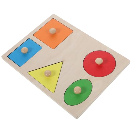 BESTonZON 1 Satz Form Passendes Spielzeug -sortierspielzeug Kinder Stapeln Spielzeug Form-stöpsel-Puzzle Denksportspielzeug Stapelspielzeug Für Kleinkinder Kinder Bausteine Hölzern von BESTonZON