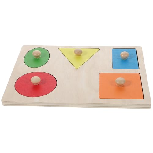 BESTonZON 1 Satz Form passendes Spielzeug Kinder bausteine Kinderspielzeug formsortierer Spielzeug Kinder holzspielzeug Shape Matching Festivalgeschenk Spielzeug aus Holzklötzen hölzern von BESTonZON