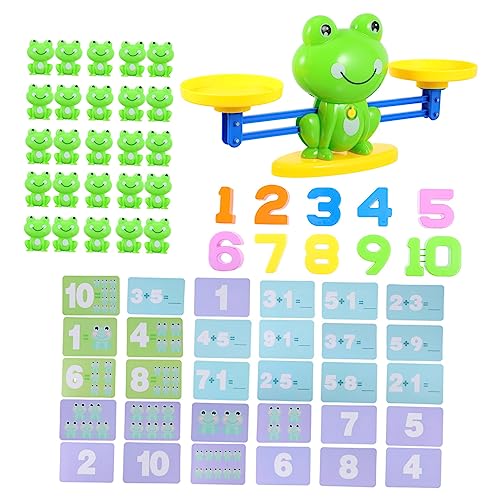 BESTonZON 1 Satz Froschschuppen Frösche-Waage Mathe- Für Balance-Spiel Waage- Lernspielzeug Frösche Mathematikspielzeug Colorful Plastik von BESTonZON