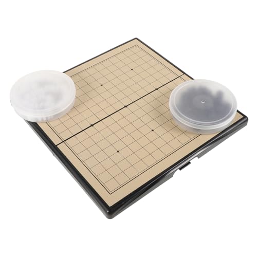 BESTonZON 1 Satz Gehen Sie zum Backgammon-Set magnetisches Schach Spiel gehen magnetisches Spiel Magnetschach Standard Schachbrett Weiqi Spielset Schach gehen magnetisches Brettspiel Plastik von BESTonZON