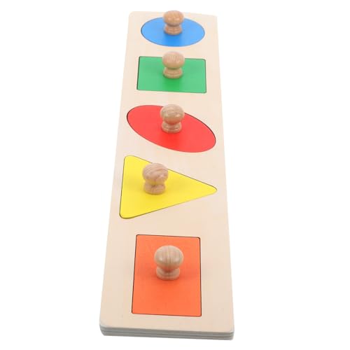 BESTonZON 1 Satz Geometrische Tafeln Form-Steckpuzzle Kleinkindspielzeug jeden Kinderpuzzle Kinder Puzzle rätselbuch Kinder Puzzlematte Spielzeug formt Rätsel -Puzzle-Spielzeug Holz von BESTonZON