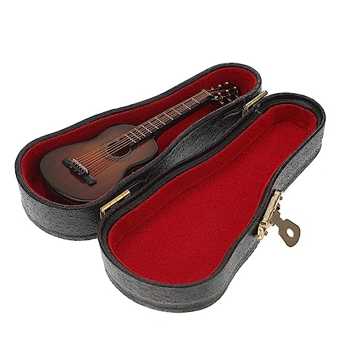 BESTonZON 1 Satz Gitarrenmodell Spielzeughaus dekor winzig Klassische Gitarre Classical Guitar Spielzeug Mini-Gitarre Gitarrenspielzeug für Kinder Miniatur-Gitarren-Dekor Kupferdraht von BESTonZON