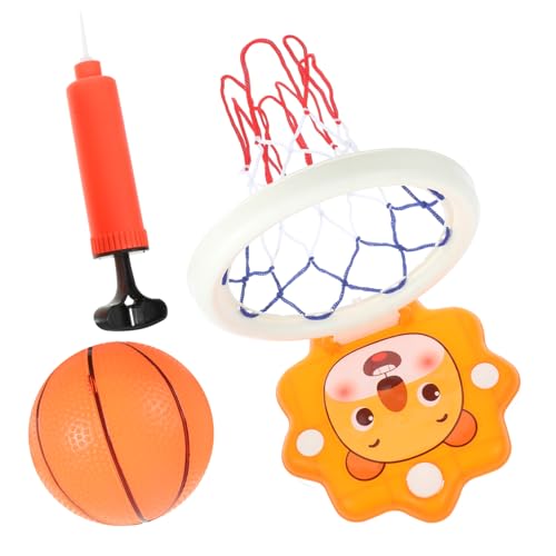 BESTonZON 1 Satz Hängender Basketballständer prallen Netz Schwimmbad Tür drinnen Mini-Basketballkorb Indoor Mini-Cartoon-Basketballständer Jungen Kinderspielzeug Plastik Orange von BESTonZON