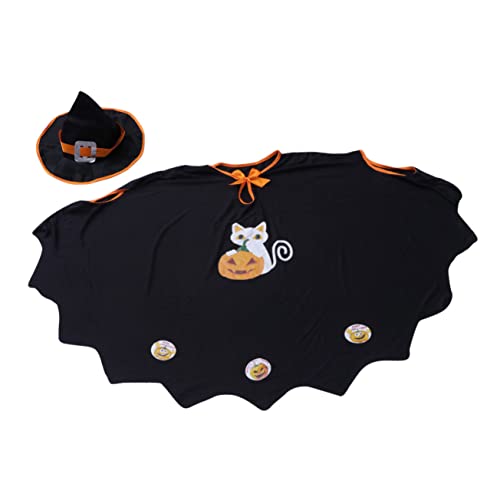 BESTonZON 1 Satz Halloween-Kleid Halloween-Deckendekorationen Stapler Tür Halloween Theme kinderkostüme Halloween Zaubererumhang für Süßes oder Saures Kostüm Stoff Black von BESTonZON