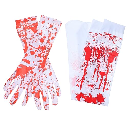 BESTonZON 1 Satz Halloween-Requisiten Zombie-Krankenschwester-Kostüm Halloween-Zombie-Kostüm Halloween schminke Halloween Make up Strumpfwaren Handschuhe Cosplay-Versorgung Kostüm-Requisiten von BESTonZON