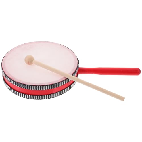 BESTonZON 1 Satz Handtrommel Musikinstrumente Schlaginstrument Kleinkindertrommel Vorschulmusical Schlagtrommel Kleinkind Percussion Musikspielzeug Für Kleinkinder Holz von BESTonZON