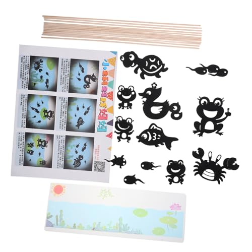 BESTonZON 1 Satz Hilfsmittel Für Den Kindergarten Sie Schattenpuppenausschnitte Familienspiele Für Puppentheater Für Weihnachtliche Fingerpuppen Papier Black von BESTonZON