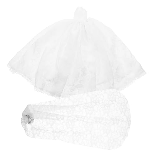 BESTonZON 1 Satz Hochzeitskleid Für Puppenhochzeitskleid Hochzeitskleid Für Austauschbares Puppenkleid Spielzeugpuppenkleid Puppenkleid Für Mädchen Weiß Polyester von BESTonZON