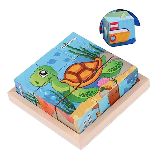 BESTonZON 1 Satz Holzpuzzle Spielzeug Kinder Rätseln Cartoon-Puzzle Puzzlebrett Für Kinder Pädagogisches Puzzle Hölzern von BESTonZON