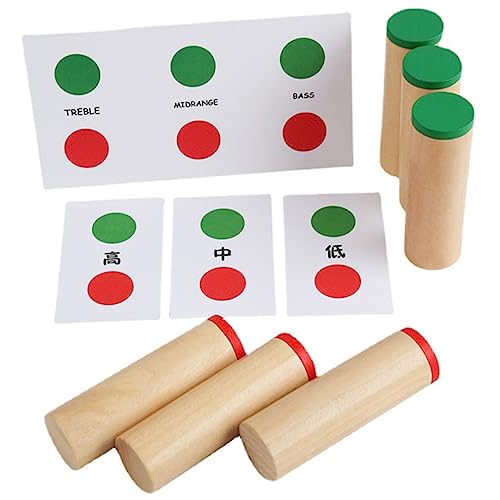 BESTonZON 1 Satz Holzspielzeug Duftendes Lernspielzeug Frühes Lernspielzeug Trainingsspiel Spielzeug Klangzylinder Montessori-soundboxen Konzentrationstrainingsspielzeug Für Kinder Papier von BESTonZON