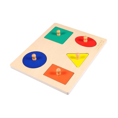 BESTonZON 1 Satz Holzspielzeug Für Die Frühe Bildung Pädagogisches Formpuzzle Holzformpuzzle Form-Puzzle-entwicklungsspielzeug Puzzle Formen Formpuzzle Für Babys Formenpuzzle Lernen Hölzern von BESTonZON