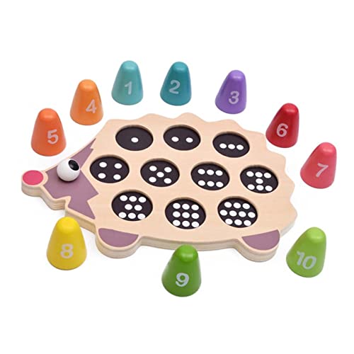 BESTonZON 1 Satz Igel-Puzzle Kinder Puzzle rätselbuch Kinder Safe Toy Vorschulspielzeug Farbsortierblock für Kinder passendes Spielzeug aus Holz Zahlen-Intelligenz-Spielzeug hölzern Colorful von BESTonZON