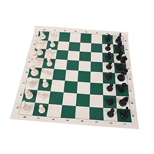 BESTonZON 1 Satz Internationales Schach Freizeitspiel Indoor Reiseschach Tragbares Schach Klappschachbrett Faltbares Schachbrett Tragbares Brettspiel Reise Schachbrett Abs Black von BESTonZON