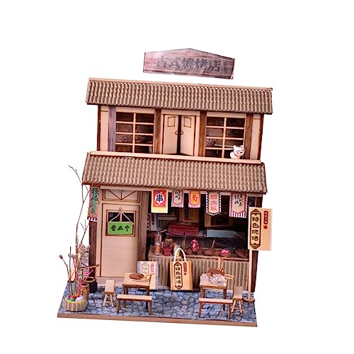 BESTonZON 1 Satz Kabinenmodell Puppenhaus im Stil Lustiges Lernspielzeug Miniatursachen puppenhaus bausatz selber Machen Zubehör Früherziehungsspielzeug Holzpuzzle-Spielzeug für Kinder Brown von BESTonZON