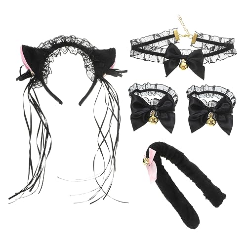 BESTonZON 1 Satz Katzenohren Stirnband aus Kunstpelz mit Ohren Cosplay pelziges Fuchsohr the hallow halloween Tier Schwänze Cosplay Fuchsohr Katzenohren Cosplay Haar Kleidung Zubehör von BESTonZON