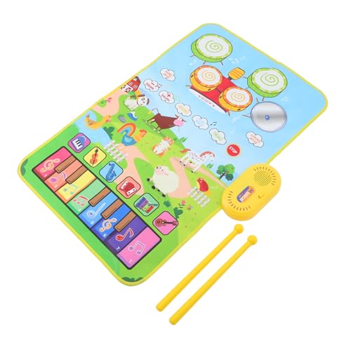 BESTonZON 1 Satz Kinder Jazz Trommelmatte Musikmatte Trommeldecke Kinder Musikspielzeug Klavier Musikinstrument Matte Kleinkind Trommelteppich Klaviertastatur Matte Babyspielzeug Musikmatte von BESTonZON