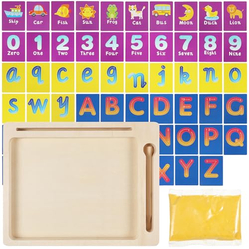 BESTonZON 1 Satz Kinderschreibunterrichtshilfen Mini-lineal Zum Sandkratzen Sandkästen Kinderschreibtafel Schreibtafel Für Sand Automatisches Bellen Hölzern von BESTonZON