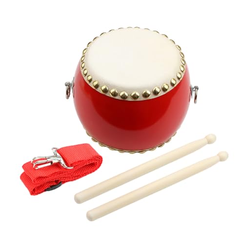 BESTonZON 1 Satz Kindertrommel Kindertrommel Hüfttrommel Für Kinder Musiktrommel Spielzeug Chinesische Trommel Musiktrommel Spielzeugtrommel Holz Musikinstrument Spielzeugtrommel Percussion von BESTonZON