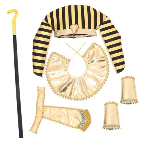 BESTonZON 1 Satz -Kleidungszubehör Cosplay ägyptischer Requisite ägyptische Accessoires Halloween ägyptischer Requisite Kostüm für Rollenspiele -Kostüm Stoff Golden von BESTonZON