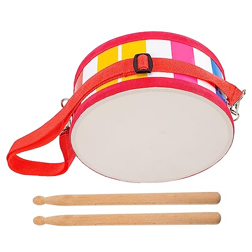 BESTonZON 1 Satz Kleine Trommel Pädagogische Kindertrommel Percussion-spielzeug Für Kleinkinder Snare-drum-kit Bildungsspielzeug Spielzeug Für Kinder Tamburine Für Kinder Snare Drums Hölzern von BESTonZON