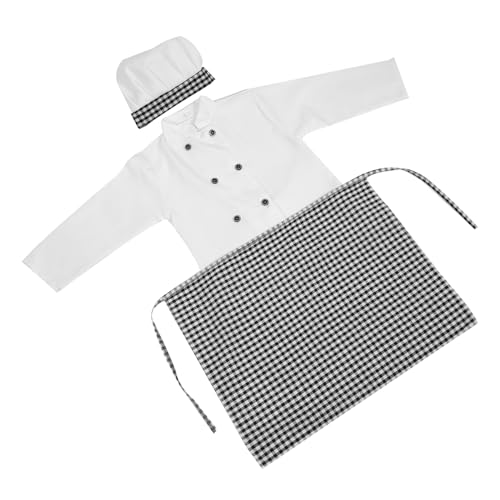 BESTonZON 1 Satz Kochuniform Für Handschuhe Bausätze Kinderschürzen Bausatz Schneebesen Küche Klein Schürze Für Köche Haben Backset Für Jungs Polyester von BESTonZON