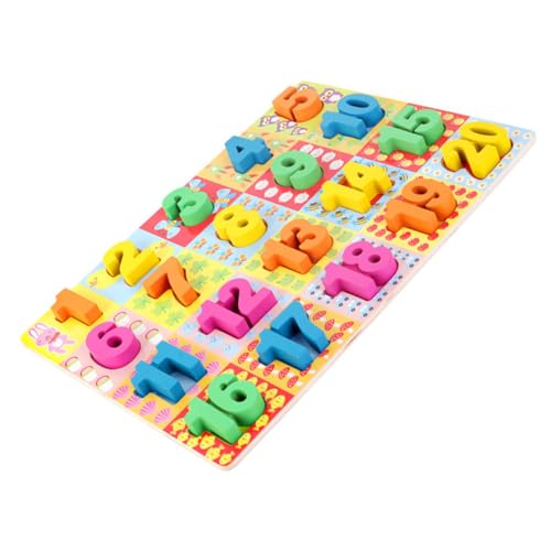 BESTonZON 1 Satz Kognitives Spielzeug Puzzle-Spielzeug Holzbausteine Bausteinspielzeug Zahlenrätselspielzeug Pädagogisches Spielzeug Papier von BESTonZON