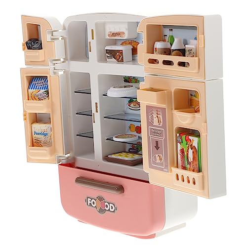 BESTonZON 1 Satz Küchensimulation Kühlschrank Minikühlschrank Für Kinder Puppenmöbelmodell Miniaturkühlschrank Puppenhaus-minimöbel Mini-kühlschrankspielzeug Dekor Mini-Lebensmittel Plastik von BESTonZON