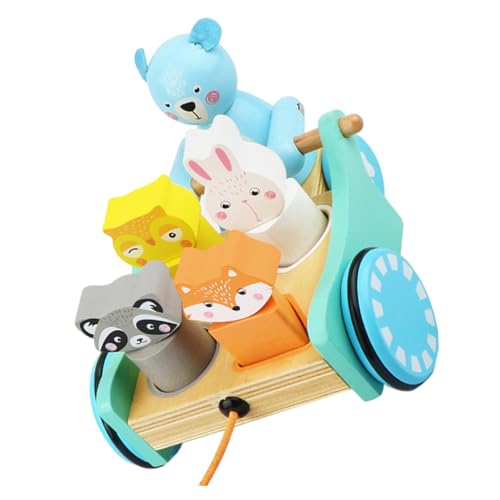 BESTonZON 1 Satz Lauflernspielzeug Pädagogisches Spielzeug kinderzimmerdeko Lauflernhilfe für Babys Autospielzeug für Babys Spielzeug Spielzeugauto aus Holz Cartoon-Kinderspielzeug von BESTonZON