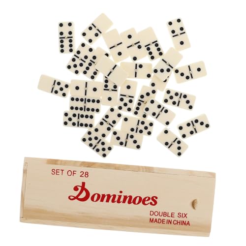 BESTonZON 1 Satz Lehrmittel Für Brettspiele Tischspiele Für Erwachsene Dominosteine ​​für Erwachsene Handgemachter Domino Domino-brettspiel Dominostein Für Den Haushalt Dominotisch Holz von BESTonZON