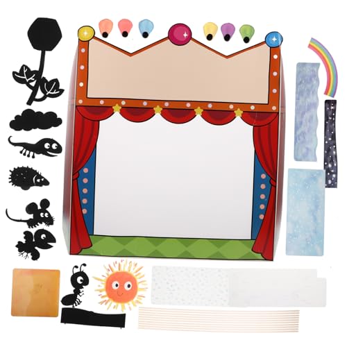 BESTonZON 1 Satz Lehrmittel Für Schattenpuppen Handpuppenbewegung Marionetten-kit Schattenpuppentheater Theaterpuppe Puppentheater Für Kinder Kindermarktstand Schattenpuppenschirm Papier von BESTonZON