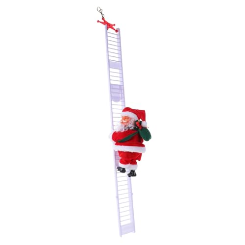 BESTonZON 1 Satz Leiter Weihnachtsmann Weihnachtsbaum Zwerge Animatronik Weihnachten Ornamente Batterie-led-streifenlichter Weihnachts-hüpfburgen Auto Christbaumschmuck Rot Pp von BESTonZON