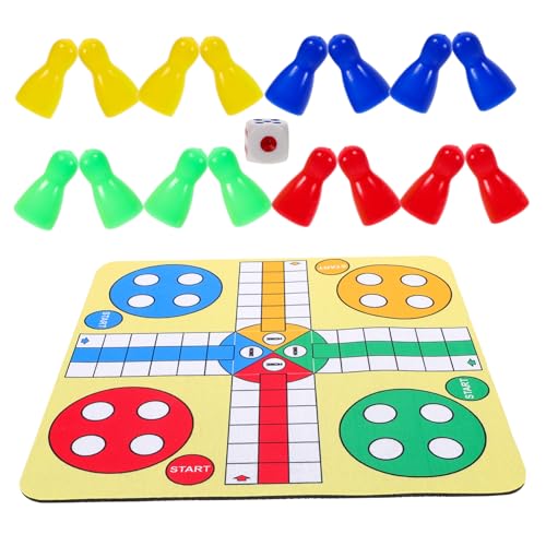 BESTonZON 1 Satz Ludo-Schachspiel Kettendreieck-Schachspiel Flugzeugflugschach reisespiel spielbrett spielset fliegendes Schachspielzeug tragbares fliegendes Schach Vulkanisiertes Gummituch von BESTonZON