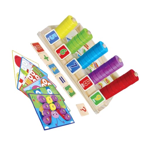 BESTonZON 1 Satz Lustiges Puzzle Zählt Stapelspielzeug Kinderspielzeug Montessori Zählen Spielzeug Baustein Spielzeug Blockieren Lernspielzeug Passendes Spielzeug Hölzern von BESTonZON