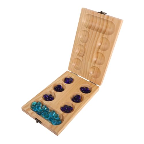 BESTonZON 1 Satz Mankala Mancala-brettspiel Murmelspiel -brettspiel Abalone-Spiel Camping-Spiele Mancala-Spiel Für Kinder Mancala-perlen Brettspiele Aus Holz Kiefernholz von BESTonZON