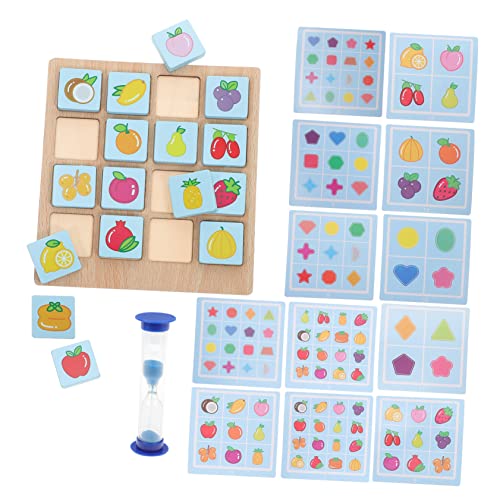 BESTonZON 1 Satz Memory-Schach-Spielzeug Lernspielzeug Puzzlebrett für Kinder Puzzle-Spielzeug rätselbuch Kinder kinderpuzzle Brettspiel für Kinder Geburtstagsgeschenke für Kinder hölzern von BESTonZON