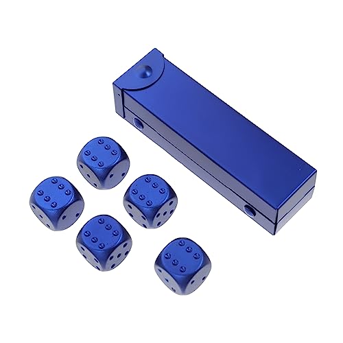 BESTonZON 1 Satz Metallwürfel Würfelspiele Standard-spielwürfel Mini-würfel Würfel Für Das Klassenzimmer Pokerwürfel Silberne Würfel Dekorative Würfel Spiel Würfel Aluminiumlegierung Blue von BESTonZON