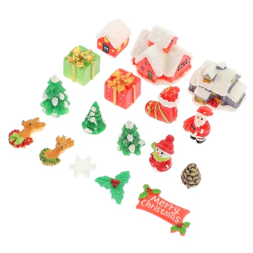 BESTonZON 1 Satz Mini-Weihnachtsbaum Miniatur Bausatz Babyspielzeug weihnachtsdorf zubehör weihnachtsdeko Weihnachts Figuren wihnachtsdeko Geschenkideen Mini-Ornamente aus Harz winzige Dinge von BESTonZON