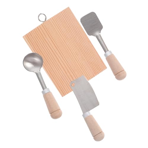 BESTonZON 1 Satz Mini-küchengeschirr Schaufeln Für Kinder Puppenstubenspatel Lernspielzeug Für Die Vorschule Löffel Party-rollenspielzeug Küchenspielhaus Rollenspielspielzeug Spielset Holz von BESTonZON