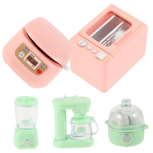 BESTonZON 1 Satz Miniatur-Küchengeräte Puppenhaus-Reiskocher Puppenstubenkaffeemaschine Kinder spielküche kaffeemaschine Spielzeug Kinder kaffeemaschine Küchenzubehör für Kleinkinder Plastik von BESTonZON