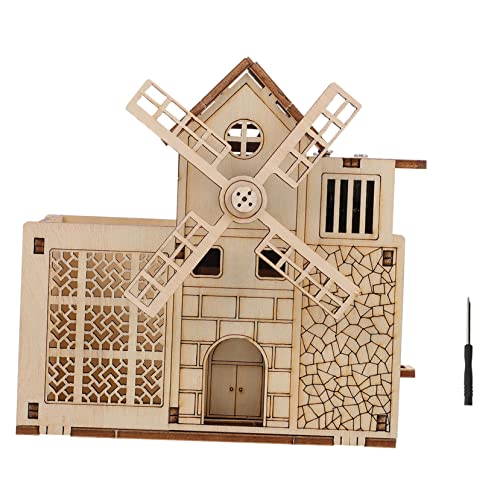 BESTonZON 1 Satz Modell aus Holz pädagogisches Spielzeug Rätsel Puzzle für Kinder Schreibtisch Dekoration wohnungseinrichtung zusammengebautes Stifthaltermodell Holz 3D-Puzzle hölzern Brown von BESTonZON