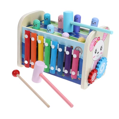 BESTonZON 1 Satz Montessori-arbeitstafel Montessori Musikspielzeug Kleinkinder Spielzeug Mit Xylophon Kinder Hämmern Spielzeug Xylophon-Spielzeug Für Kinder Colorful Buche von BESTonZON