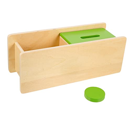 BESTonZON 1 Satz Münzbox Toys Kleinkinder Objektpermanenz Educational Toys Behälter künstliches Zubehör Lernspielzeug für Mädchen Holz von BESTonZON