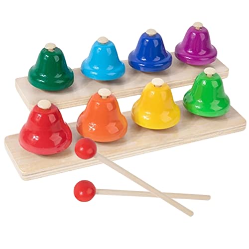 BESTonZON 1 Satz Oktavglocke Schlagglocke Kinder-klopfinstrument Orff-Instrumente Xylophon-Spielzeug Für Kinder Xylophon Musikspielzeug Musikalisches Spielzeug Ton Glocke Hölzern Colorful von BESTonZON