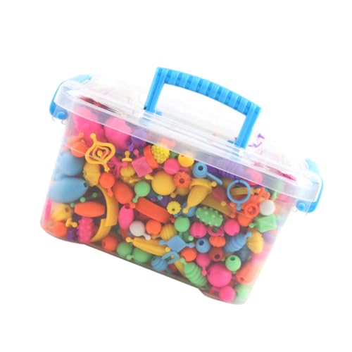 BESTonZON 1 Satz Plastik Perlen DIY Zubehör Halskette Perlen Lustiges Perlenspielzeug Edelsteinperlen Charm-perlen-anhänger Handschmuck Krippenspielzeug Für Kinder Kinderspielzeug Colorful von BESTonZON