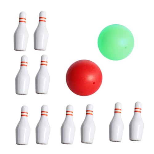 BESTonZON 1 Satz Puppenhaus-Bowling Puppenhaus Bowling Spiel Spielzeug Mini Kleine Bowlingkegel Bowlingkugel Für Kinder Outdoor-Bowling Desktop-Bowling Vortäuschen Puppenhaus Spielzeug von BESTonZON