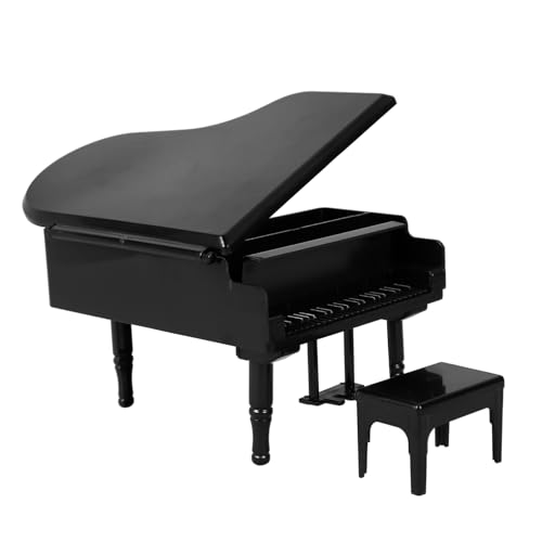 BESTonZON 1 Satz Puppenhaus-Klavier Mini-möbelmodell Klavier Für Minihaus Puppenhausminiaturen Puppenmöbel Mini-hausschmuck Miniatur-klaviermodell Mini-hausklavier Mini-Piano-Modell Black von BESTonZON