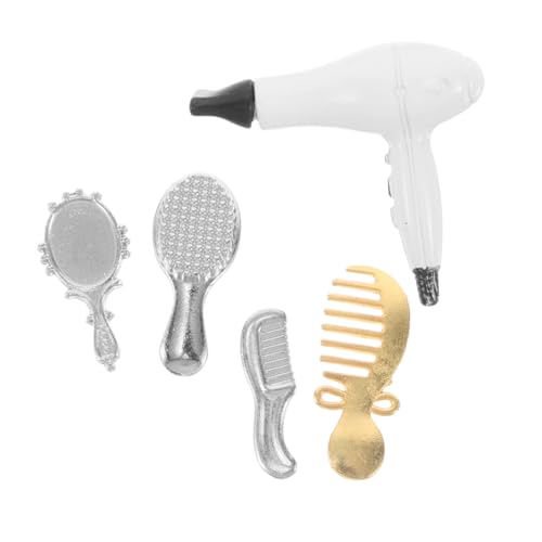 BESTonZON 1 Satz Puppenhaus Simulations-haarwerkzeug-Set Friseursalon Spielset Haarstyling-Werkzeuge Puppen-haartrockner- Puppen-friseursalon-Set Legierung von BESTonZON