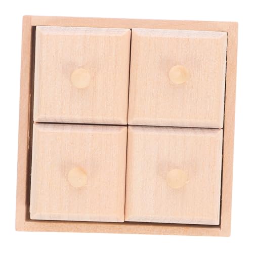 BESTonZON Deko 1 Satz möbel Schale Serviertablett für Holztablett Modelle Spielzeug zur Aufbewahrung Miniatur-Aufbewahrungstablett aus Holz Lagerung kleine Mütze Baby Mini-Box von BESTonZON